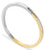 Armband aus Edelstahl, zweifarbig mit rechteckigem Element und Zirkonia am Rand