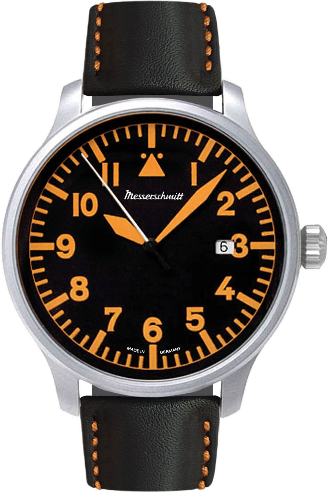 Montre Messerschmitt Flieger ME-42OBL pour homme • Design historique d'aviateur • Fabriquée en Allemagne