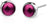 Bering boucles d'oreilles en acier inoxydable avec pierre violette ronde