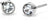 Boucles d'oreilles en acier inoxydable avec cristal rond facetté à clipser