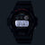 Montre homme avec boîtier et bracelet noirs, écran LCD à chiffres lumineux