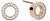 Boucles d'oreilles rondes en or rose avec pierres, décor circulaire en pierres