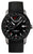 Montre bracelet pour homme avec cadran noir et date, bracelet noir, automatique.