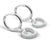 Bering boucles d'oreilles : créoles avec pendentif cœur et pierres décoratives en bas