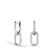 Boucles d'oreilles BERING : monture en acier inoxydable argenté avec pavé ovale et zirconias