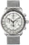 Montre chronographe pour homme avec bracelet en métal et cadran argenté