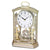 Horloge de table couleur champagne avec façade en verre, chiffres romains et pendule décorative