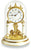 Horloge de table en laiton avec cadran rond et cloche en verre, accents dorés