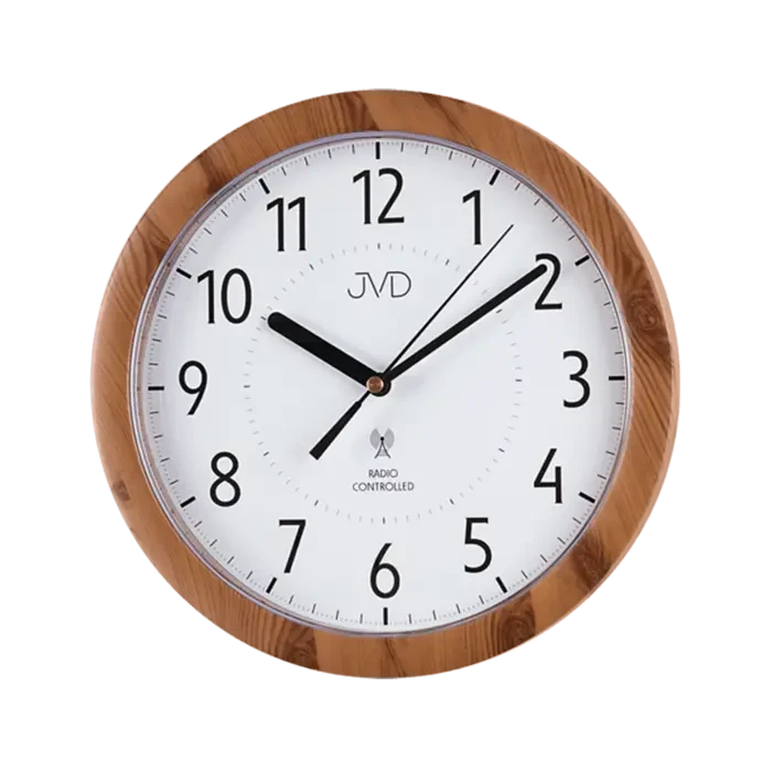 Horloge murale JVD 25 cm Ø Plastique • Radio-pilotée • Design moderne