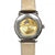 Bracelet de montre pour homme Zeppelin avec mouvement visible et bracelet en cuir beige