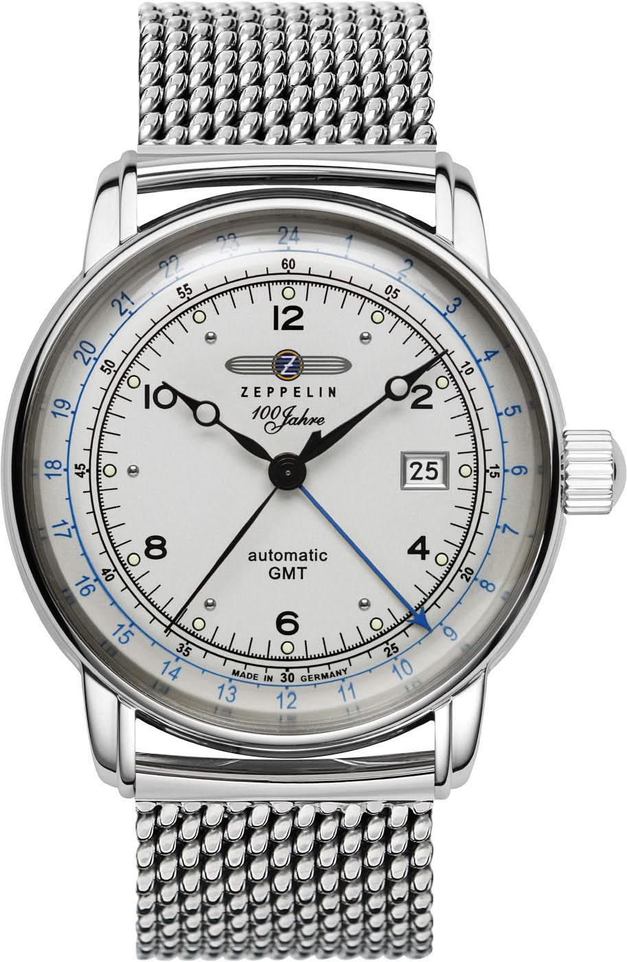 Zeppelin 100 Ans Zeppelin 8666M-1 Montre Homme • Automatique GMT • Fabriqué en Allemagne