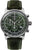 Herrenuhr mit grünem Zifferblatt, drei Chrono-Subdials und grünem Lederarmband