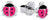 Boucles d'oreilles coccinelle rose avec fermoir en argent et poinçon 925