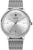 Montre pour homme avec bracelet milanais argenté, boîtier rond et cadran clair