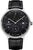 Montre Junkers pour homme avec cadran noir, affichage de la date et bracelet en cuir noir