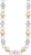 Collier bicolore avec maillons et éléments ronds en cristal argenté et beige
