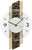 Horloge murale AMS 44x27x6 cm bois • Mouvement à quartz silencieux • Design moderne