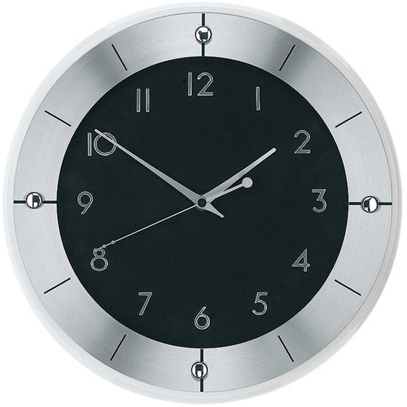 Horloge murale AMS 31 cm Ø métal • Design moderne • Mouvement à quartz précis