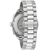 Herrenarmbanduhr Rückseite mit Edelstahlgehäuse und Krone, Gliederarmband