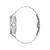 Herrenarmbanduhr in Seitenansicht mit Edelstahlgehäuse und Gliederarmband