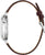Boîtier et couronne de montre, bracelet en cuir marron avec boucle ardillon
