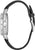 Montre Bulova pour homme avec bracelet en cuir noir et boîtier en métal, vue latérale