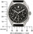 Montre Bulova pour homme avec cadran noir et tachymètre, vue de face