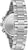 Montre pour homme avec bracelet en métal argenté, fond de boîtier argenté et boutons latéraux