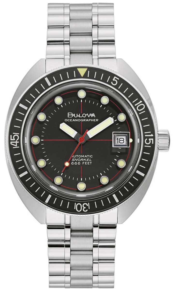Montre automatique pour homme : bracelet en acier inoxydable argenté, cadran noir avec guichet date