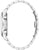 Montre bracelet en acier inoxydable, vue de côté, avec couronne et bracelet à maillons
