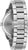 Montre Bulova pour homme, vue de côté avec boîtier en acier inoxydable et bracelet à maillons, couronne