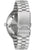 Herrenarmbanduhr mit Edelstahlgehäuse und -armband, Seitenansicht mit Krone