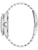 Edelstahlarmbanduhr mit polierten Gliedern am Armband und seitlichem Gehäuse