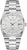 Montre Bulova pour homme avec bracelet en acier inoxydable argenté, cadran blanc et affichage de la date