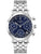 Bulova Herren-Chronographarmbanduhr mit blauem Zifferblatt und Edelstahlarmband