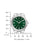 Bulova Herrenuhr mit grünem Zifferblatt und Edelstahlgehäuse, mit Maßgrafik