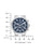 Herrenuhr mit blauem Zifferblatt und Maßangaben in Millimetern