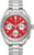 Bracelet de montre pour homme Bulova avec cadran rouge, chronographe et bracelet en métal