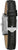 Montre Bulova pour femme avec bracelet en cuir noir et boîtier gravé