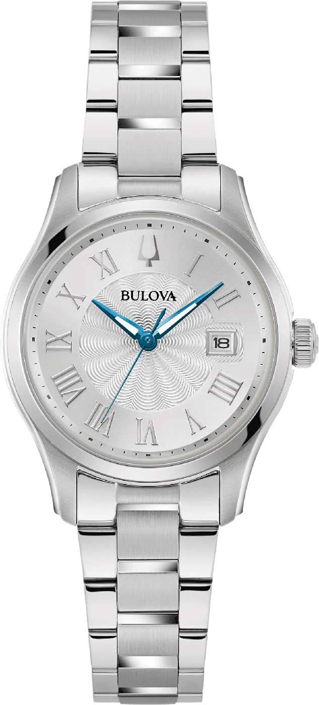 Bulova Classic 96M162 Montre Femme • Clous de Paris • Verre bombé
