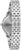 Bulova montre pour femme, vue latérale avec couronne et bracelet en acier inoxydable, boîtier avec gravure