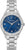 Montre pour femme avec cadran bleu, lunette en diamant et bracelet en acier inoxydable argenté