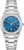 Bulova Damenuhr mit silbernem Edelstahlband, blauem Zifferblatt und Diamantlünette