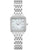 Bulova Damenuhr mit silbernem Edelstahlarmband, Perlmuttzifferblatt und diamantierter Lünette