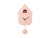 Horloge murale rose au design de maison avec pendule et ouverture pour le mécanisme
