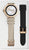Montre connectée Atlanta Tech en set : bracelet beige et bracelet de rechange noir, boîtier rond doré