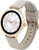 Montre connectée Atlanta Tech avec boîtier rond doré, cadran blanc et bracelet en silicone beige