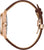 Herrenarmbanduhr mit roségoldfarbenem Gehäuse und braunem Lederband