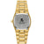 Goldfarbene Herrenarmbanduhr Bulova mit Sichtboden und Gravur