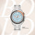 Bulova Herrenuhr Racer Chronograph, silbernes Metallband, blaues Zifferblatt mit Subdials